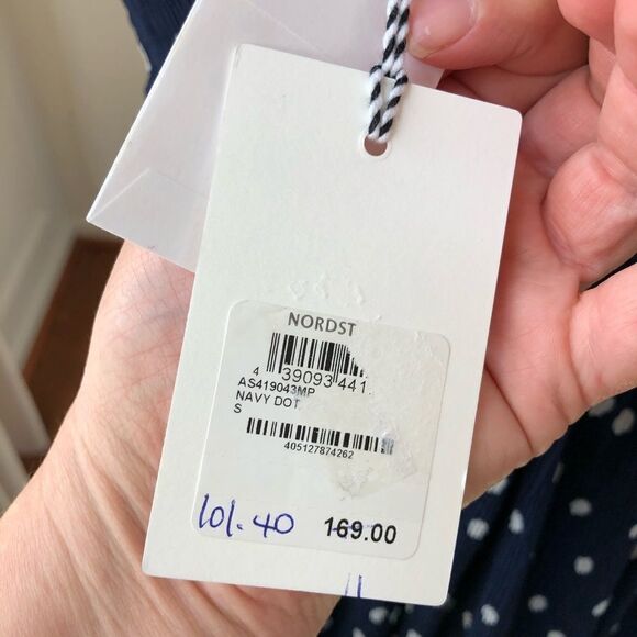 1901 Polka Dot Chiffon Fit & Flare Dress NWT S SP - Picture 8 of 12